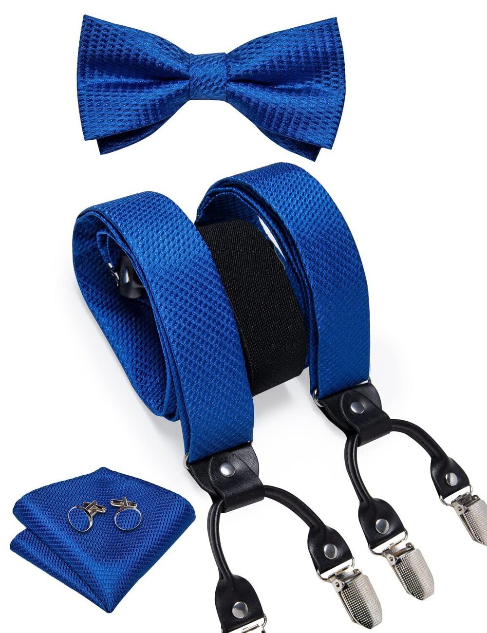 4988 Royal Blue Suspenders Tuxedo Adjustable Y-Back Clip Suspender and Bow